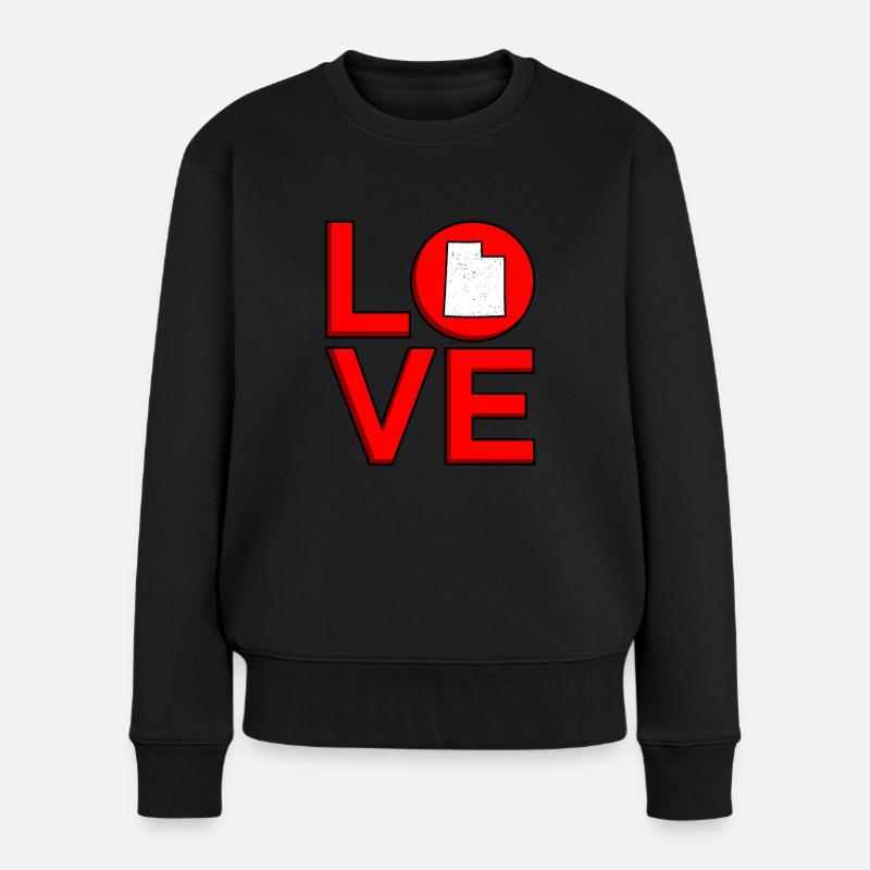 Liebe Utah Geschenk - Frauen Premium Bio Pullover - Schwarz