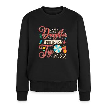 Tochter Mutter Reise 2022 Sommer Beach Geschenk - Frauen Premium Bio Pullover - Schwarz - Vorne - Julia (174cm)