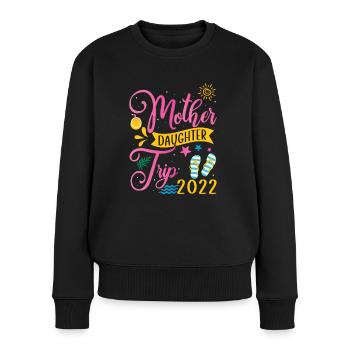 Tochter Mutter Reise 2022 Sommer Beach Geschenk - Frauen Premium Bio Pullover - Schwarz - Vorne - Julia (174cm)
