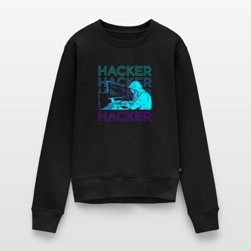 Hacker Hacking Hack Codage Programmation Rétro Pull Premium bio Femme