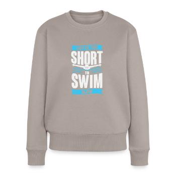 Swimming Swimming Sports Athletes Swimmers Gift - Women's Premium Organic Jumper - taupe - Front - Julia (174cm)