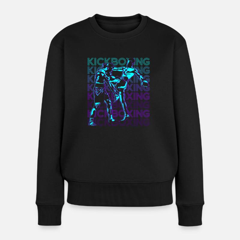 Kickboxing Rétro Kickboxer - Pull Premium bio Femme - noir