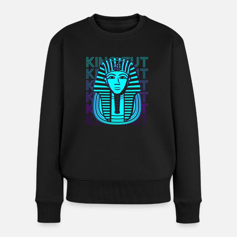 König Tut Tutanchamun Ägyptischer Pharao - Frauen Premium Bio Pullover - Schwarz