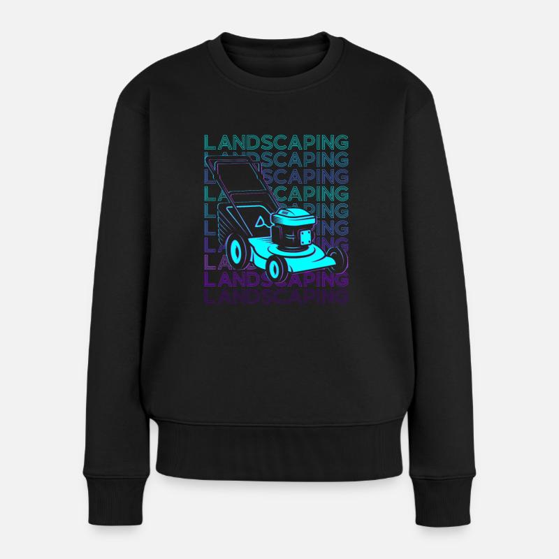 Landschaftsgärtner Landschaftsgärtner Retro - Frauen Premium Bio Pullover - Schwarz