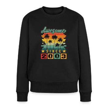 Awesome Since 2003 - Women's Premium Organic Jumper - black - Front - Julia (174cm)