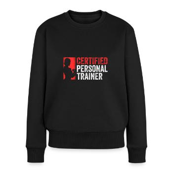 Entraîneur personnel certifié - Pull Premium bio Femme - noir - Devant - Julia (174cm)