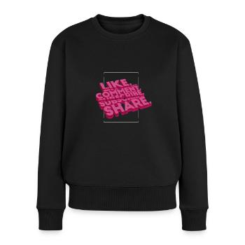 Gefällt Mir Kommentieren Abonnieren Teilen Bloger - Frauen Premium Bio Pullover - Schwarz - Vorne - Julia (174cm)
