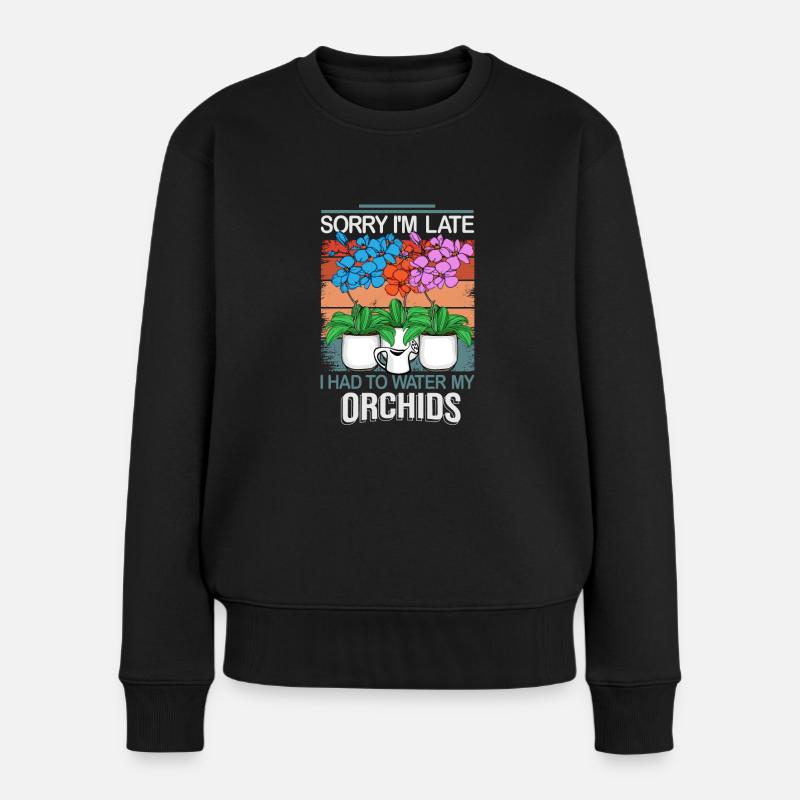 Orchidée Cadeau Femmes Fleuriste Jardinière Fleuriste - Pull Premium bio Femme - noir