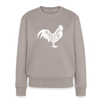 Regulate your Cock - Women's Premium Organic Jumper - taupe - Front - Julia (174cm)