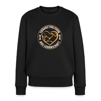 Tierarzthelferin aus Leidenschaft Veterinär TFA - Frauen Premium Bio Pullover - Schwarz - Vorne - Julia (174cm)