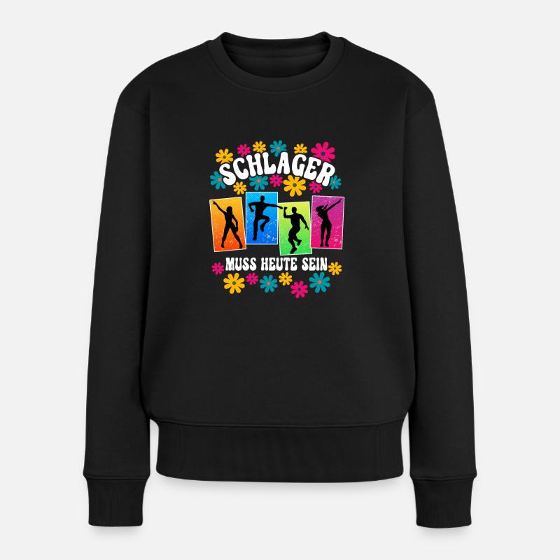 Schlagerparty Schlager - Frauen Premium Bio Pullover - Schwarz