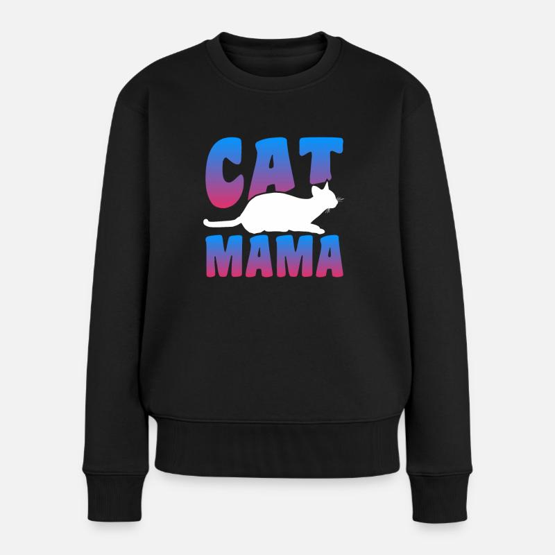 Katzentag - Frauen Premium Bio Pullover - Schwarz