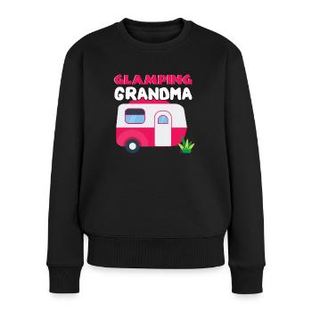 Adventure Vacation Glamp Grandma Grandmom Camping - Women's Premium Organic Jumper - black - Front - Julia (174cm)