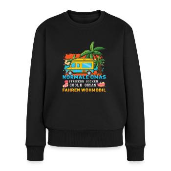 Cool Grandmom Driver Camper Camp Camping - Women's Premium Organic Jumper - black - Front - Julia (174cm)