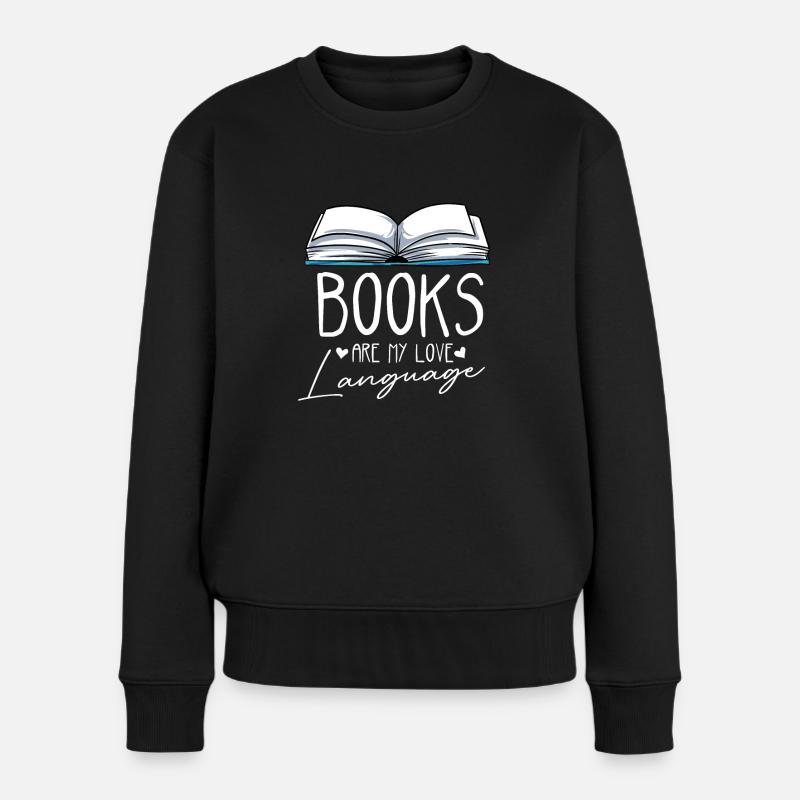 Lesen - Frauen Premium Bio Pullover - Schwarz