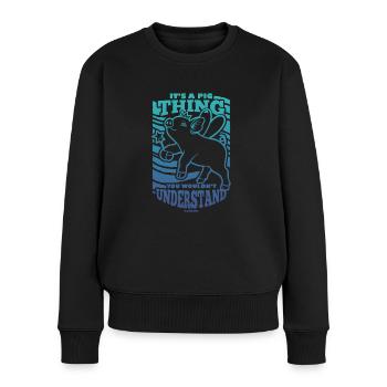 Pig Pig PigLet Sow Pigs Gift - Women's Premium Organic Jumper - black - Front - Julia (174cm)