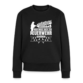 Freiwillige Feuerwehr Jugendfeuerwehr - Frauen Premium Bio Pullover - Schwarz - Vorne - Julia (174cm)