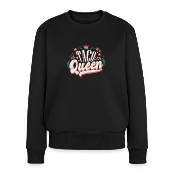 Tacos Queen Symbologie de la nourriture mexicaine - Pull Premium bio Femme - noir - Devant - Julia (174cm)