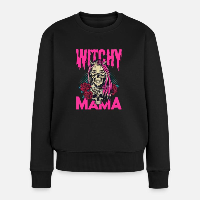 Halloween - Frauen Premium Bio Pullover - Schwarz