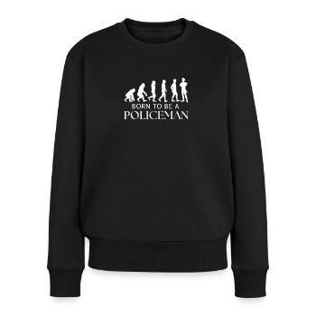 Born as a police officer Development Profession Uniforms - Women's Premium Organic Jumper - black - Front - Julia (174cm)