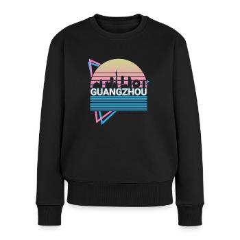 Guangzhou City Skyline Cityscape Rétro - Pull Premium bio Femme - noir - Devant - Julia (174cm)