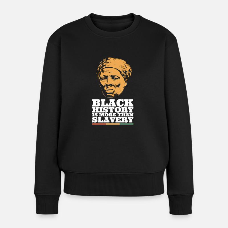 Schwarze Geschichte ist mehr als Sklaverei - Frauen Premium Bio Pullover - Schwarz
