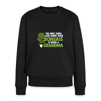 Bonsaï Arbre Grand-mère - Pull Premium bio Femme - noir - Devant - Julia (174cm)