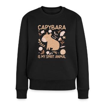Capybara Wasserschwein Capybaras - Pull Premium bio Femme - noir - Devant - Julia (174cm)