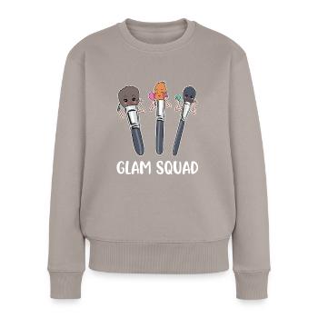 Cadeau de maquilleur Glam Squad - Pull Premium bio Femme - taupe - Devant - Julia (174cm)