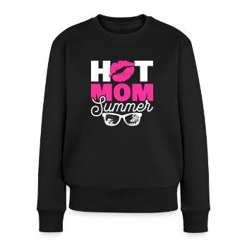 Maman chaude - Pull Premium bio Femme - noir - Devant - Julia (174cm)