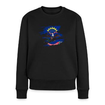Don fier du Dakota du Nord - Pull Premium bio Femme - noir - Devant - Julia (174cm)