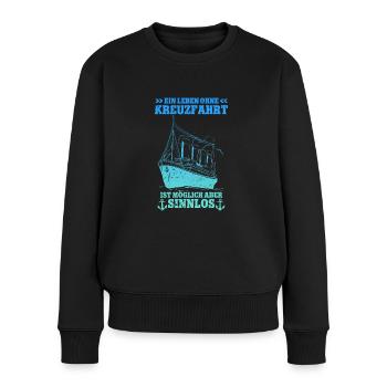 Kreuzfahrt - Frauen Premium Bio Pullover - Schwarz - Vorne - Julia (174cm)