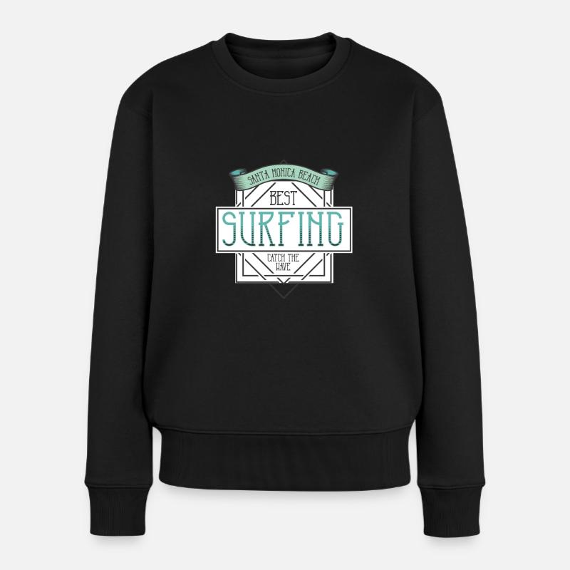 Été, Soleil, Surf - Pull Premium bio Femme - noir