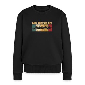 Courses de chevaux Fun Jockey Racer Derby Rider et - Pull Premium bio Femme - noir - Devant - Julia (174cm)