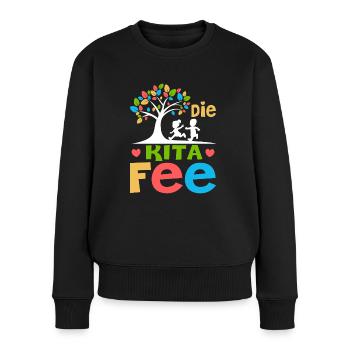 Erzieherin die Kita Fee Kindergarten - Frauen Premium Bio Pullover - Schwarz - Vorne - Julia (174cm)