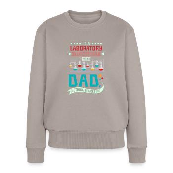 Technologue de laboratoire et papa - Pull Premium bio Femme - taupe - Devant - Julia (174cm)