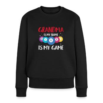 Grand-mère est mon nom Bingo est ma chemise de jeu - Pull Premium bio Femme - noir - Devant - Julia (174cm)