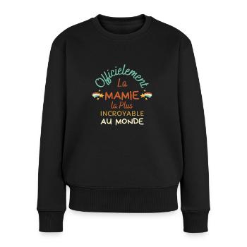 Mamie Cadeau Humour Pour Grand Mère Ou Mamy - Women's Premium Organic Jumper - black - Front - Julia (174cm)
