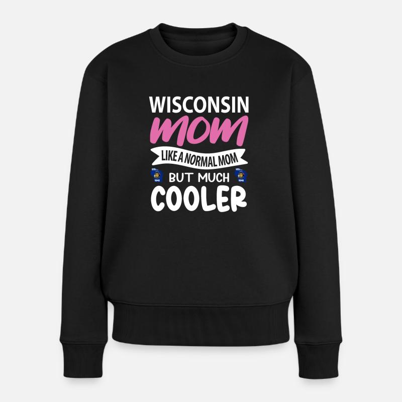 Wisconsin mutter geschenk - Frauen Premium Bio Pullover - Schwarz