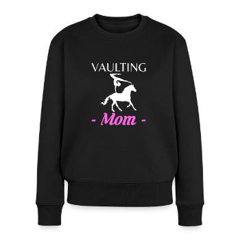 Vaulting Mom Shirt Geschenk Voltagieren - Frauen Premium Bio Pullover - Schwarz - Vorne - Julia (174cm)