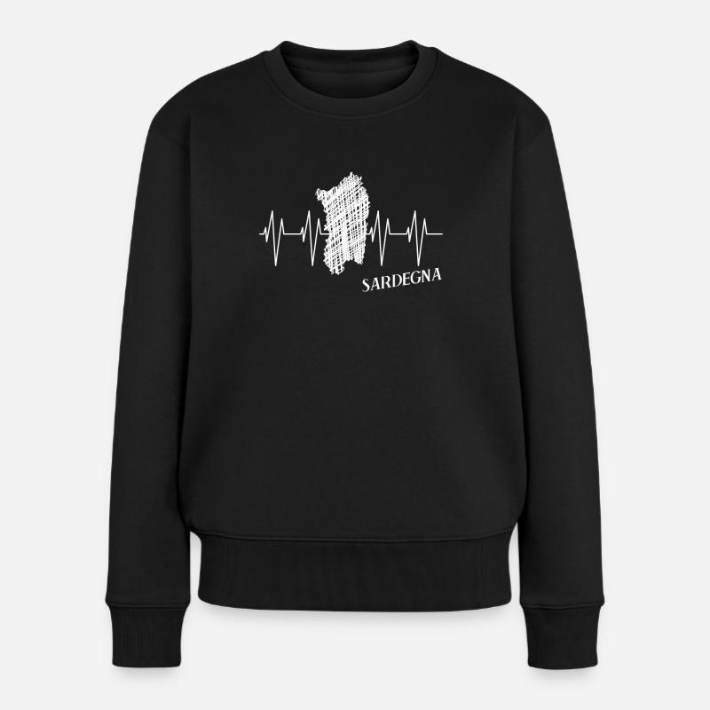 Sardegna Sardinien EKG Sardinia - Frauen Premium Bio Pullover - Schwarz