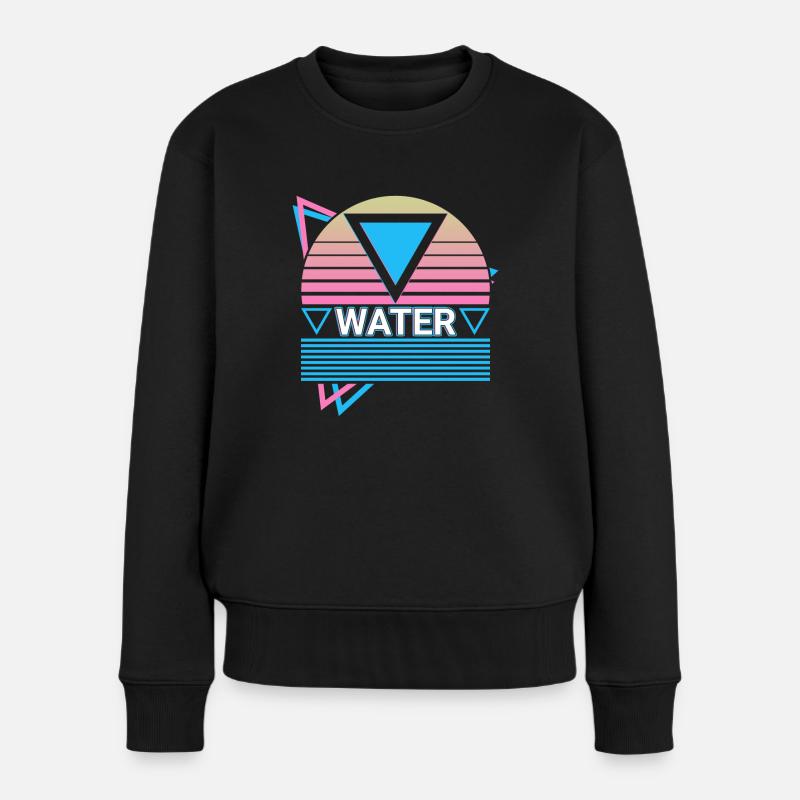 Symbole de l’élément d’eau Paganisme Wicca Wicca - Pull Premium bio Femme - noir