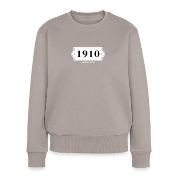 Funny Birthday Limited Ausgabe 1910 - Frauen Premium Bio Pullover - Taupe - Vorne - Julia (174cm)