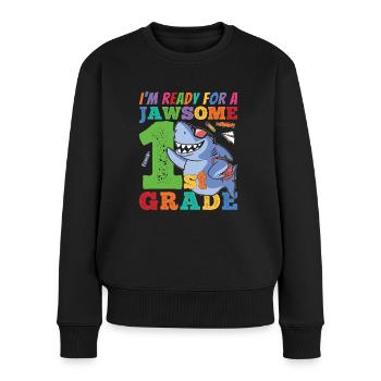 Première année Awesome Retour à l’école Style de vie Gesc - Pull Premium bio Femme - noir - Devant - Julia (174cm)