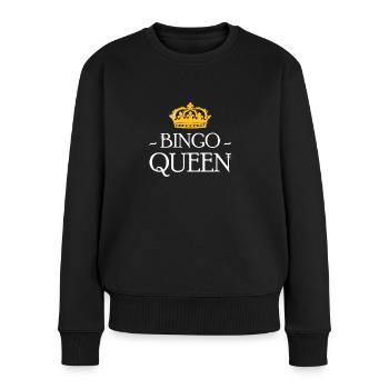 Bingo Queen Shirt Geschenk - Frauen Premium Bio Pullover - Schwarz - Vorne - Julia (174cm)