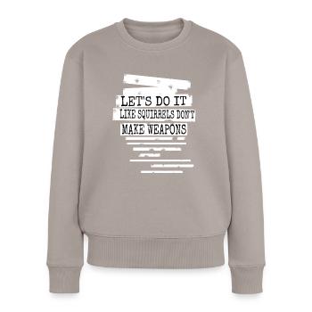 jokes quote green 60s birthday present geek bday - Women's Premium Organic Jumper - taupe - Front - Julia (174cm)