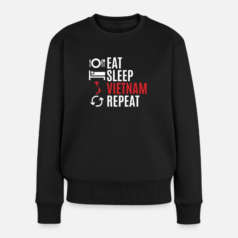 Manger sommeil vietnam cadeau - Pull Premium bio Femme - noir