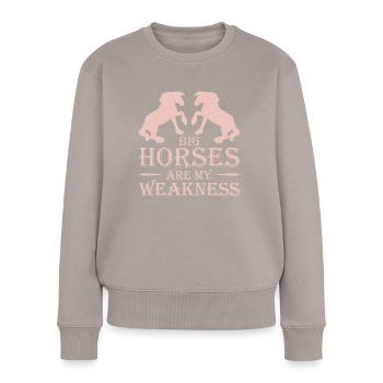 Clydesdale Cold Blood Horse Écosse Cheval - Pull Premium bio Femme - taupe - Devant - Julia (174cm)
