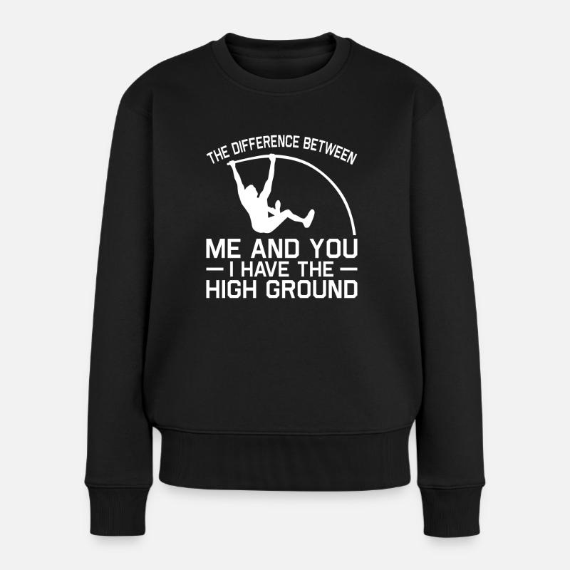 Stabhochsprung Stabspringer Leichtathletik - Frauen Premium Bio Pullover - Schwarz