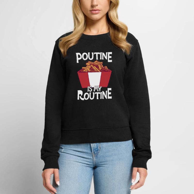 Poutine Canada Spécialité de restauration rapide Pull Premium bio Femme